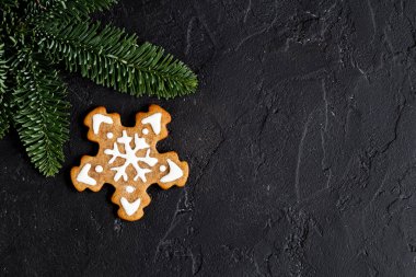 Karanlık Noel arka plan dekorasyon ile