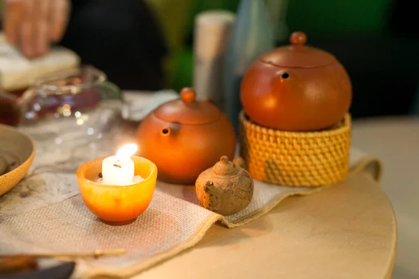 Cerimônia Tradicional Chá Chinês Mestre Faz Chá — Fotografia de Stock