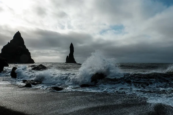 Islândia Praia Oceano — Fotografia de Stock