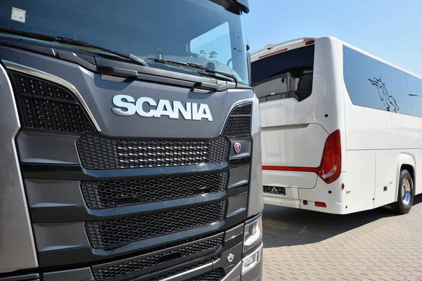 Vilnius Lituania Mayo Logotipo Scania Camión Mayo 2018 Vilnius Lituania — Foto de Stock