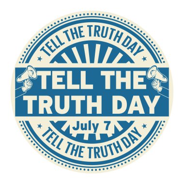 Gerçek gün, 7 Temmuz, lastik damgası söyle, illüstrasyon vektör