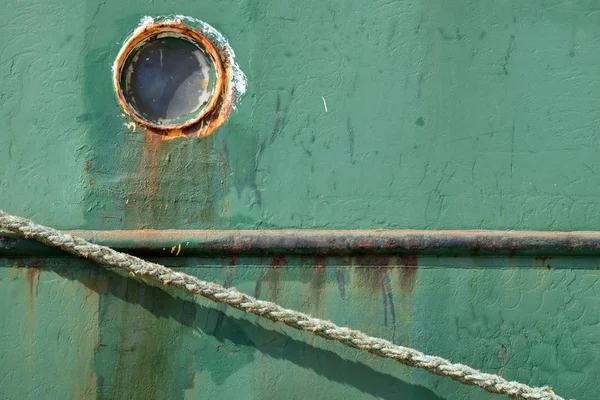 Old Fishing Boat Details Metal Wall Background Texture — Stock Photo, Image