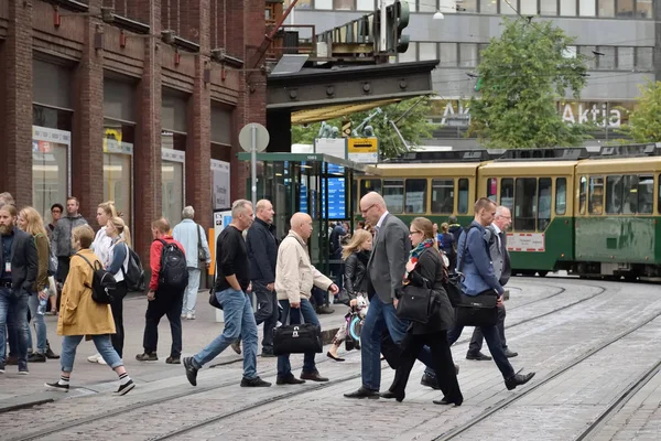 Helsinki Finland August Unidentified People Helsinki Old Town Finland August — Stock Photo, Image