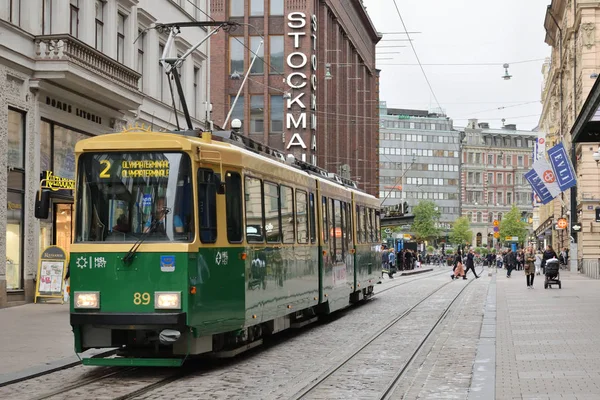 Helsinki Finlandia Agosto Tranvía Calle Helsinki Finlandia Agosto 2018 Tranvía — Foto de Stock