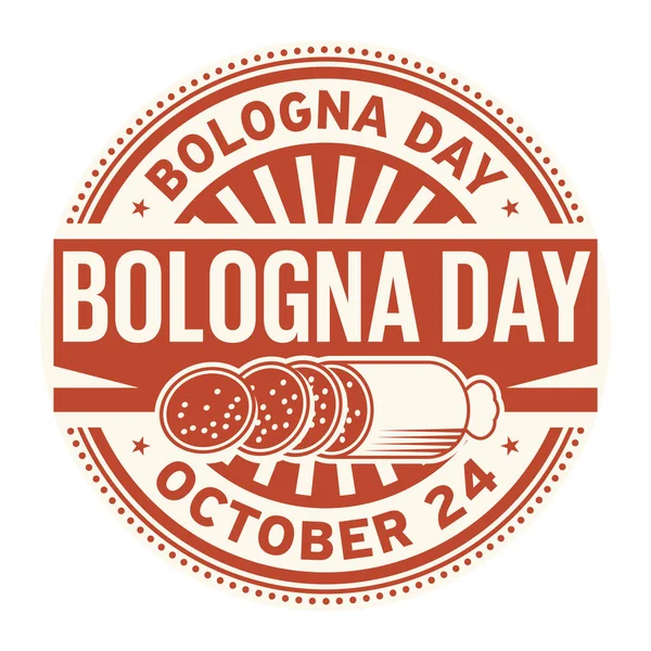 Ημέρα Μπολόνια Οκτωβρίου Λαστιχένια Σφραγίδα Διανυσματικά Εικονογράφηση — Διανυσματικό Αρχείο