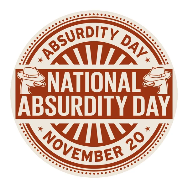 Hari Absurditas Nasional November Stempel Karet Vektor Ilustrasi - Stok Vektor