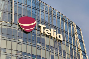 Vilnius, 31 Ekim: Telia logo üzerinde 31 Ekim 2018 işeneceğini Vilnius, Litvanya. Telia olduğunu bir İsveçli baskın telefon şirketi ve mobil şebeke operatörü İsveç, Finlandiya ve Baltık ülkeleri