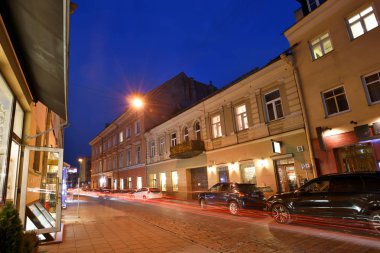Vilnius, Litvanya, Kasım 02: Vilnius eski şehir üzerinde 02 Kasım 2018 Vilnius, Litvanya. Eski Şehir, Vilnius Kuzey Avrupa'nın en büyük hayatta kalan ortaçağ eski şehirlerinden biri