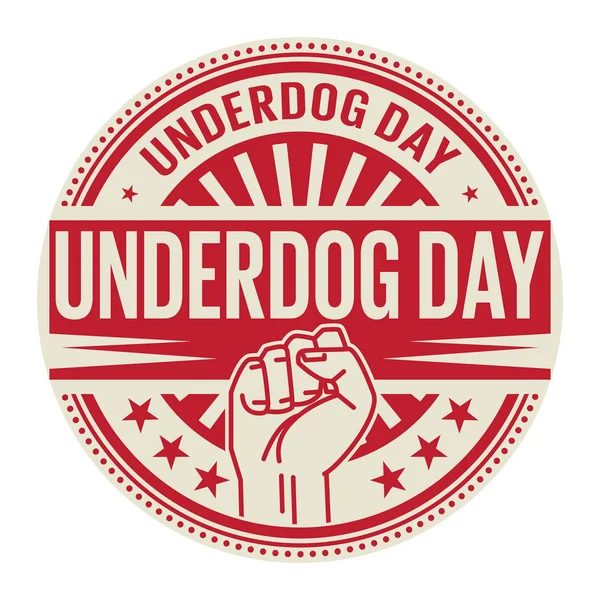 Underdog Day Sello Goma Vector Ilustración — Vector de stock