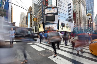 New York City - 26 Ağustos: Tarih 26 Ağustos 2017 Manhattan New York City, NY Times Square trafik. Times Square önemli turizm ve eğlence merkezi olan.