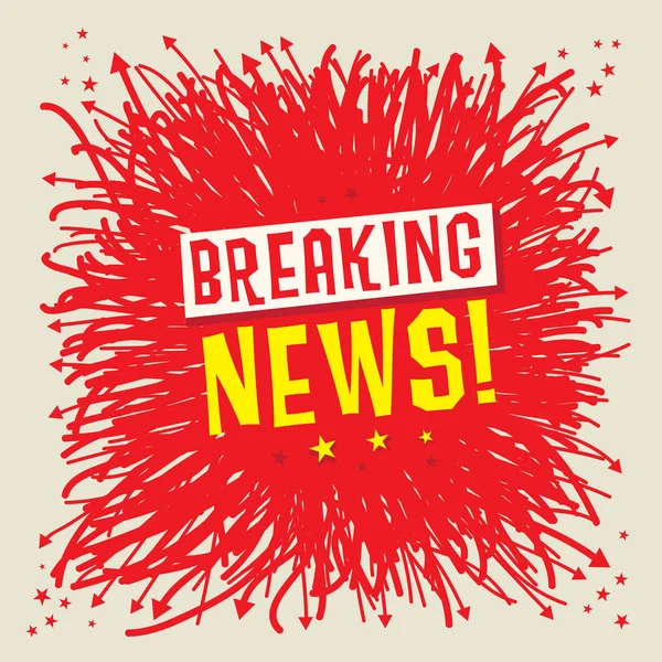 Breaking News Poster Banner Abstract Design Vector Illustration — Stock Vector