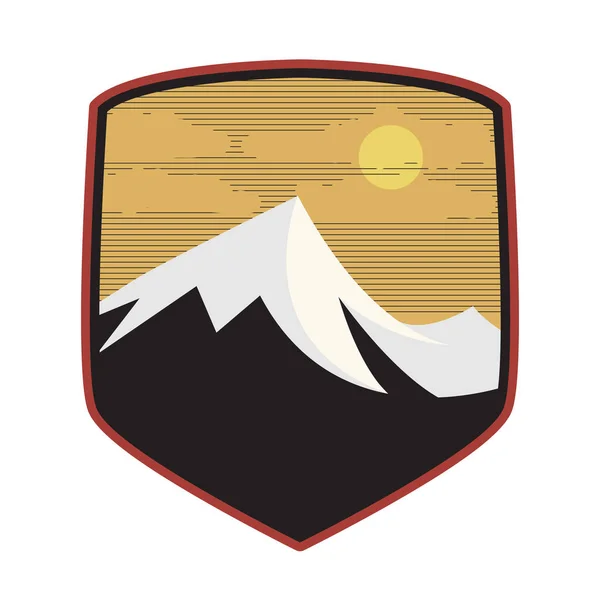 Mountain Logo Symbol Ikona Nebo Šablonu Návrhu Vektorové Ilustrace — Stockový vektor