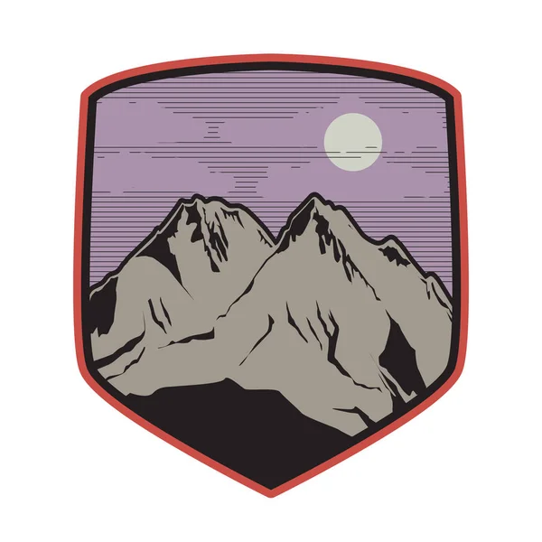 Góry Logo Ikona Lub Symbol Szablon Projektu Ilustracji Wektorowych — Wektor stockowy