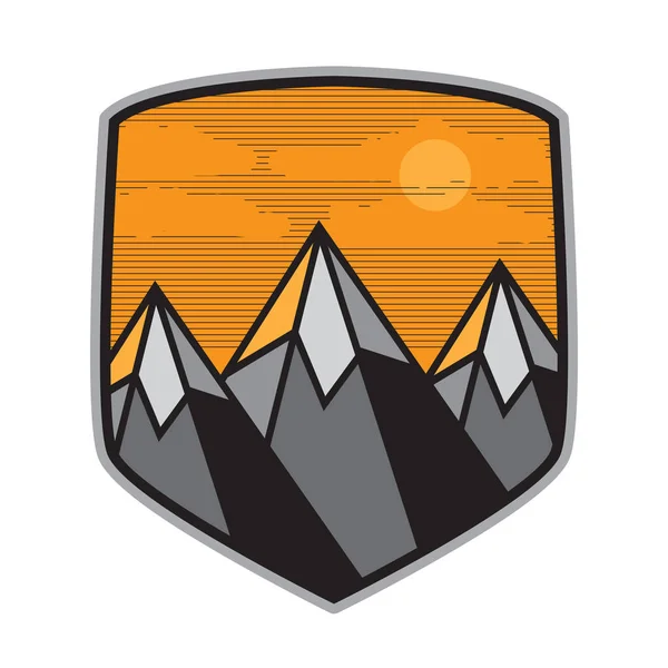Logotipo Montanha Ícone Modelo Design Símbolo Ilustração Vetorial —  Vetores de Stock