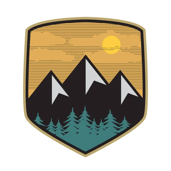 Βουνό Λογότυπο Εικόνα Σύμβολο Πρότυπο Σχεδίασης Εικονογράφηση Διάνυσμα — Διανυσματικό Αρχείο