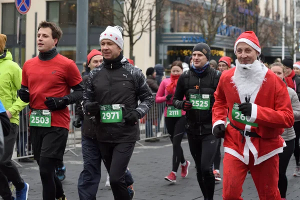 Vilnius Lithuania December Runners Traditional Vilnius Christmas Race December 2018 — Stock Photo, Image