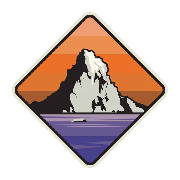 山のロゴ アイコンまたはシンボル デザイン テンプレート ベクトル イラスト — ストックベクタ