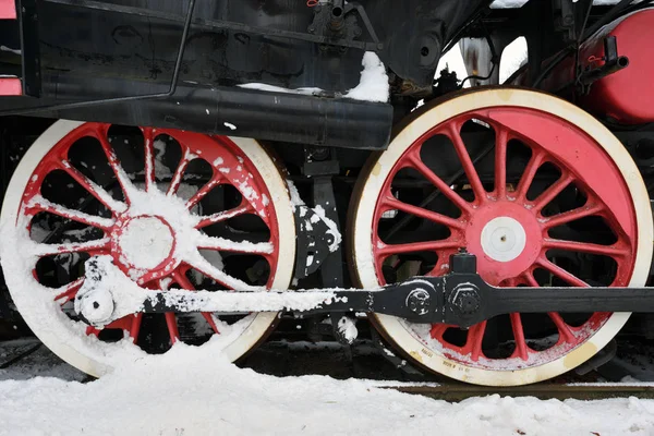 Dampflokomotive Räder Details — Stockfoto