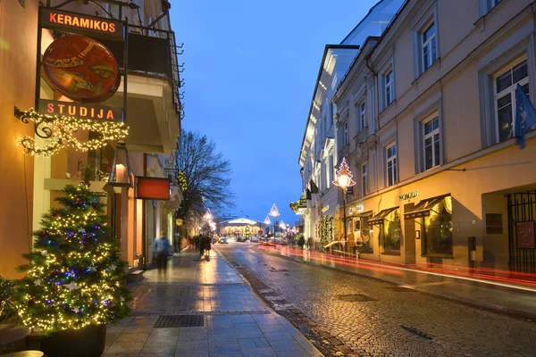 Vilnius Aralık Vilnius Eski Şehirde Aralık 2018 Zamanında Noel Sırasında — Stok fotoğraf
