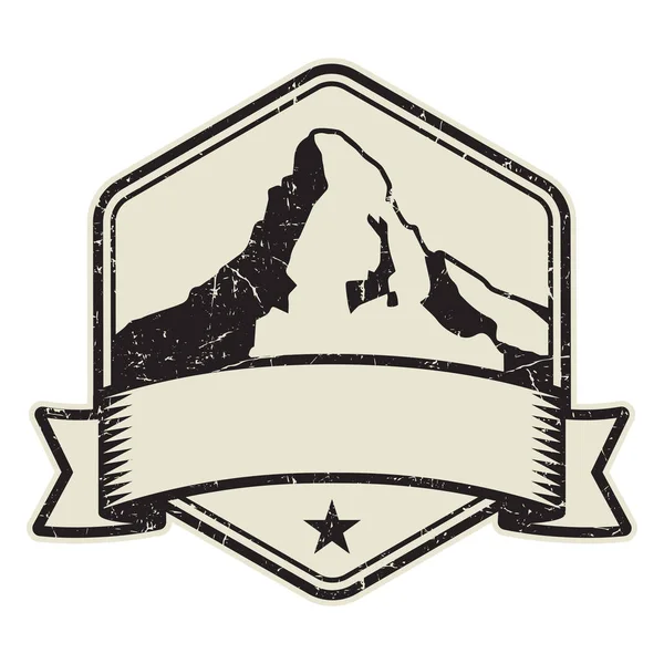 Berg Logo Stempel Symbool Ontwerpsjabloon Vectorillustratie — Stockvector