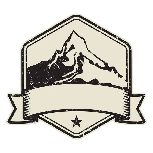 Berg Logo Stempel Oder Symboldesign Vorlage Vektorillustration — Stockvektor
