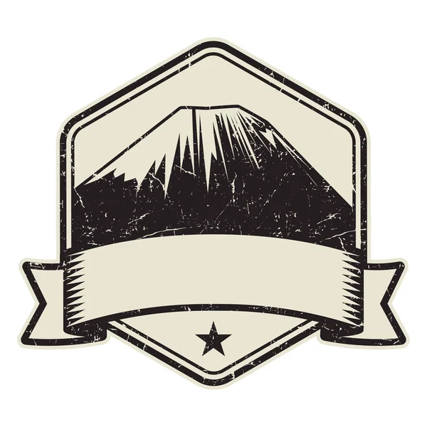 Berg Logo Stempel Symbool Ontwerpsjabloon Vectorillustratie — Stockvector