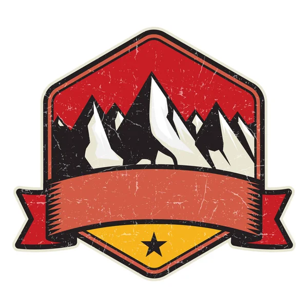 Berg Logo Stempel Oder Symboldesign Vorlage Vektorillustration — Stockvektor