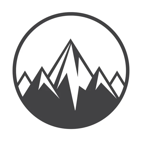 Logotype Montagne Étiquette Badge Autre Design Signe Symbole Aventure Extérieure — Image vectorielle