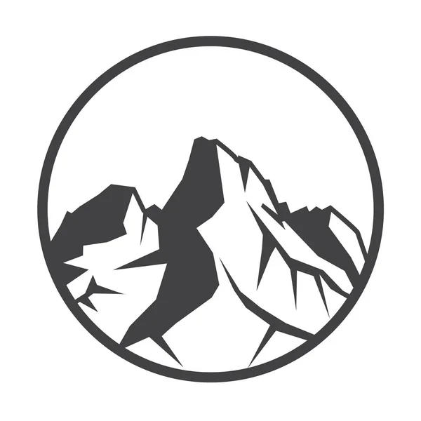Logotipo Montanha Etiqueta Crachá Outro Projeto Sinal Aventura Livre Símbolo — Vetor de Stock