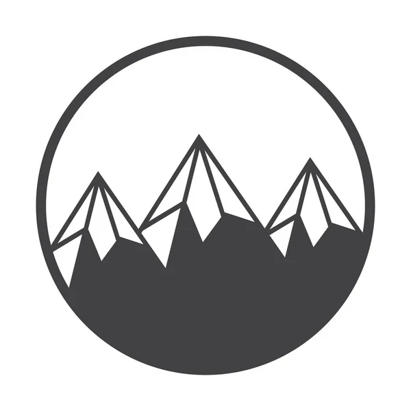 Logotype Montagne Étiquette Badge Autre Design Signe Symbole Aventure Extérieure — Image vectorielle