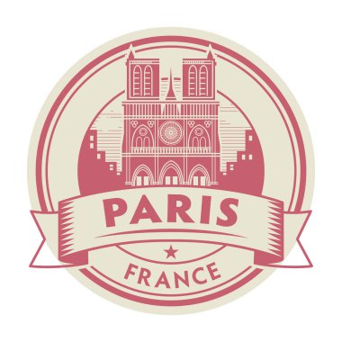 Fransa, Paris içinde vektör çizim kelimelerle soyut pencere boyutu