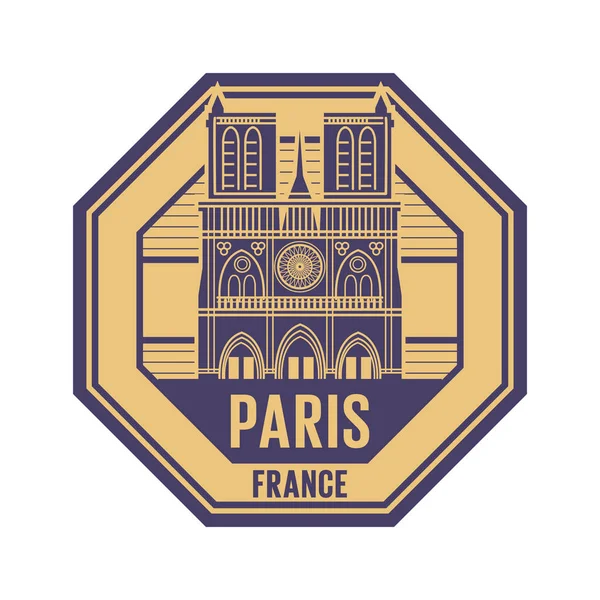 Абстрактная Резиновая Печать Словами Франция Париж Внутри Векторная Иллюстрация — стоковый вектор