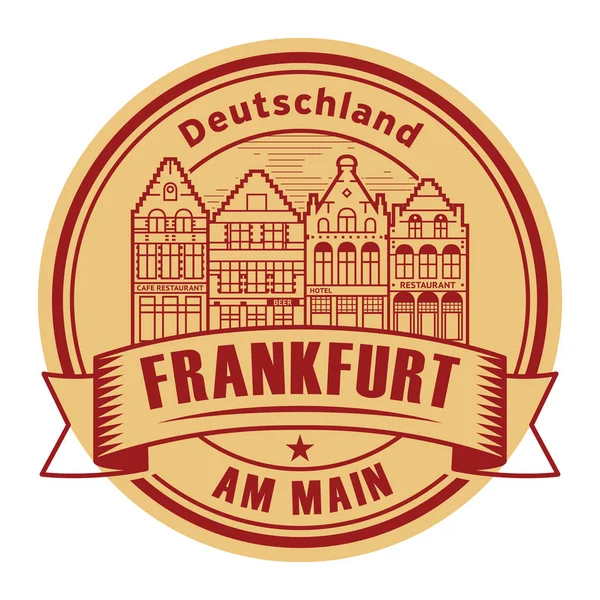 Abstract Rubber Stamp Words Frankfurt Main Germany Vector Illustration — Stock Vector