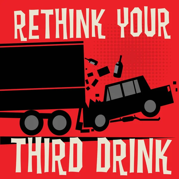 Stop Drunk Driving Accidentes Póster Vector Ilustración — Vector de stock