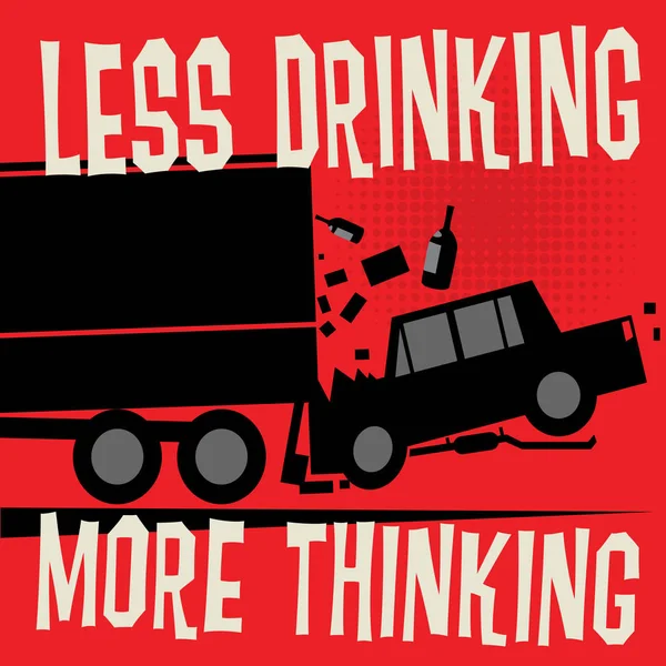 Плакат Остановка Вождения Пьяном Виде Векторная Иллюстрация — стоковый вектор