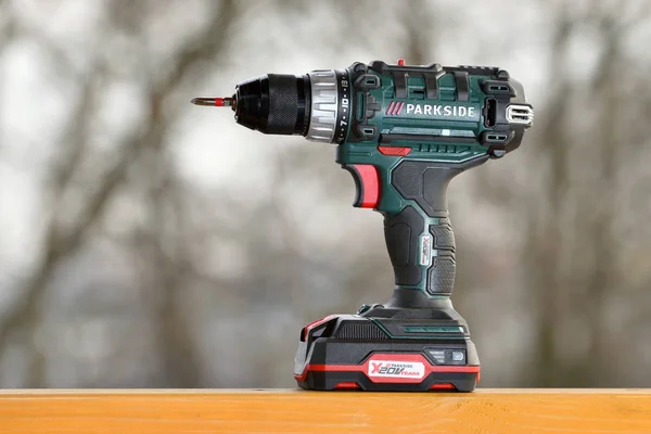 Vilnius Lituanie Février Parkside Performance 20V Cordless Drilldriver Février 2019 — Photo