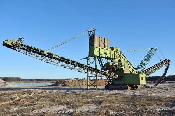 Trituradora Piedra Cantera Máquina Minera Trabajo Trituradora Piedra Extracción Piedras —  Fotos de Stock