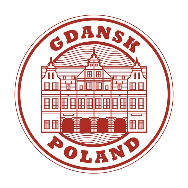 Bâtiment Green Gate dans la vieille ville de Gdansk — Image vectorielle