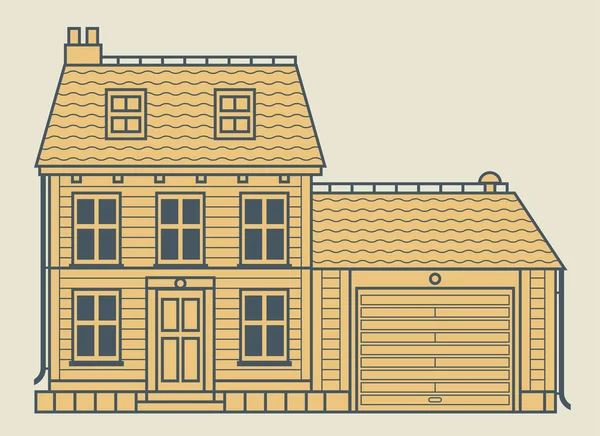 Düz tasarım tarzı ev evi — Stok Vektör