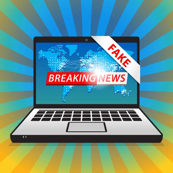 Breaking News - hamisítvány. Hírek a nagyvilágból, backgorund megjelenítése — Stock Vector