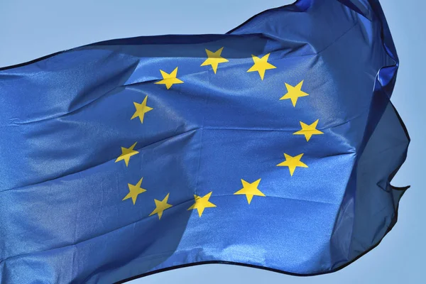 Evropskou vlajku — Stock fotografie