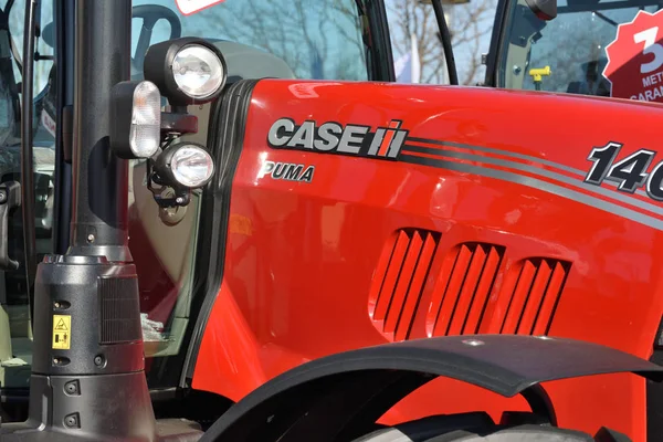 Case IH tractor and brand logo — Stock Photo, Image