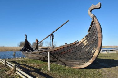 Viking Teknesi deniz kıyısında