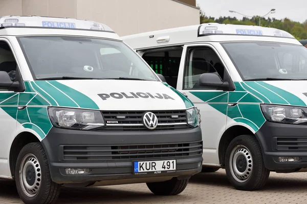 Politieauto's in Vilnius — Stockfoto