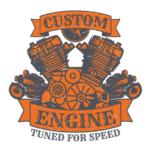 Custom-Motor, abgestimmt auf die Geschwindigkeit — Stockvektor