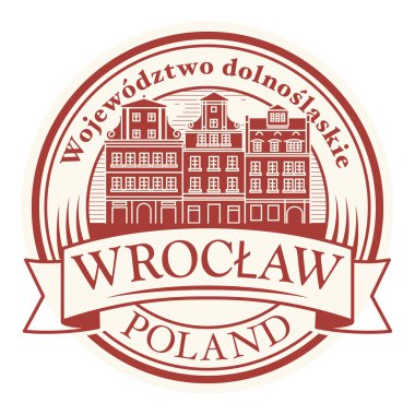 Wroclaw eski şehir ile Damga, Polonya