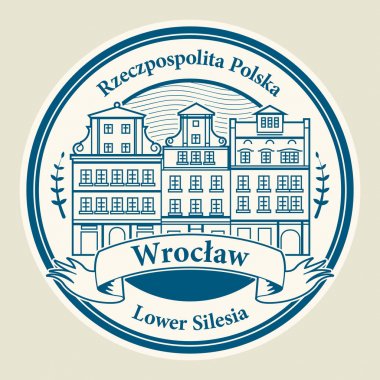 Wroclaw eski şehir ile Damga, Polonya