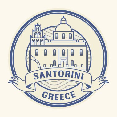 Santorini, Yunanistan damgası