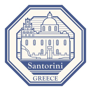 Santorini, Yunanistan damgası