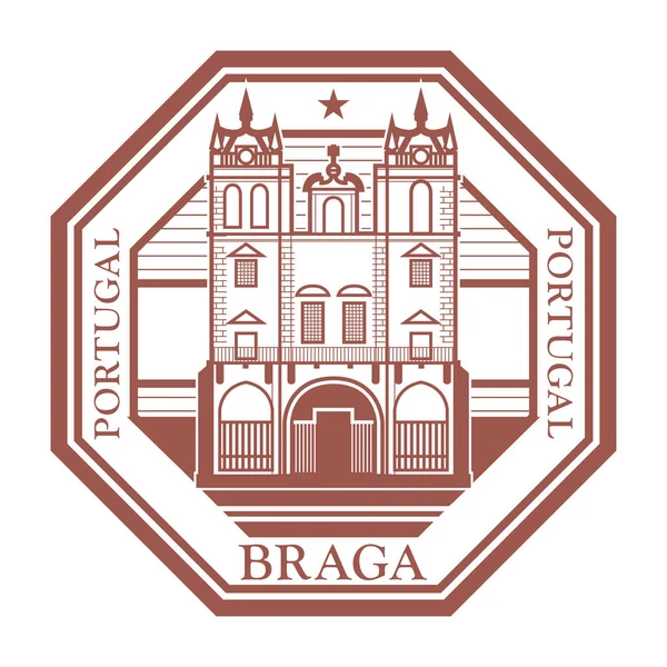 Braga, Portugal stamp — Stock Vector
